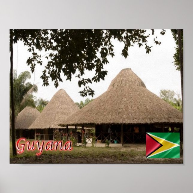 Guyana - Häuser - Poster (Vorne)