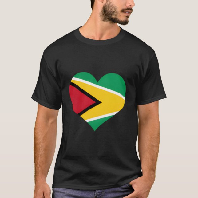 Guyana Herzerstolperflagge Guyana T-Shirt (Vorderseite)