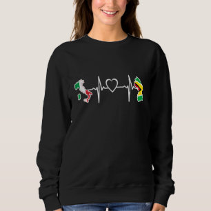 Guyana Italien-Flagge Guyanese Italienischer Herzs Sweatshirt