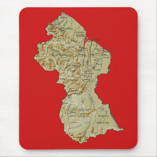 Guyana-Karte Mousepad