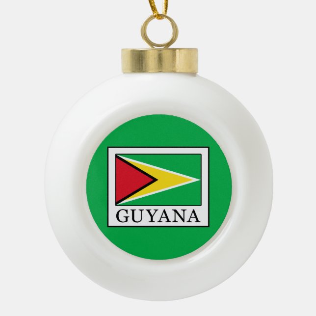 Guyana Keramik Kugel-Ornament (Vorderseite)