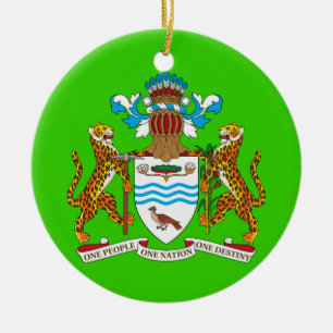 GUYANA* kundenspezifische Weihnachtsverzierung Keramikornament