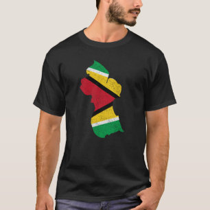 Guyana-Land mit guyanischer Flagge T-Shirt