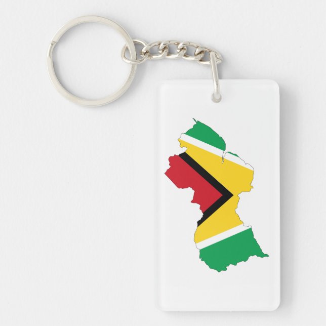 Guyana-Länderflaggensymbol Schlüsselanhänger (Vorderseite)