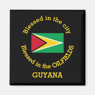 GUYANA ÖL, gesegnet in Ölfeldern Personalisiert Magnet