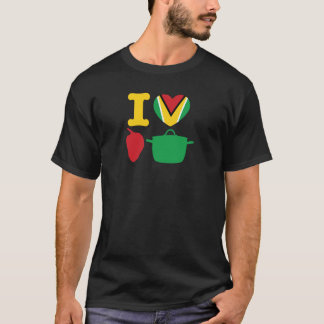 Guyana-Pfeffer-Topf-T-Shirt-Schwarzes T-Shirt