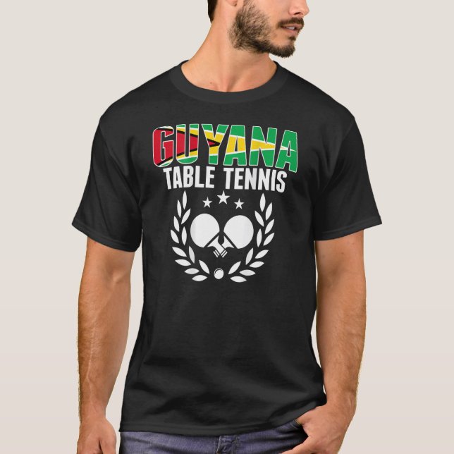 Guyana Ping Pong   Guyanese Table Tennis Team Supp T-Shirt (Vorderseite)