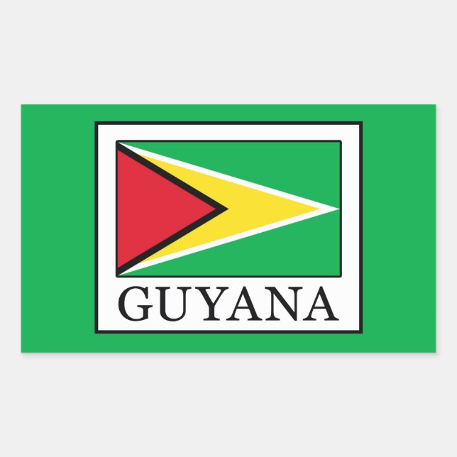 Guyana Rechteckiger Aufkleber (Vorderseite)