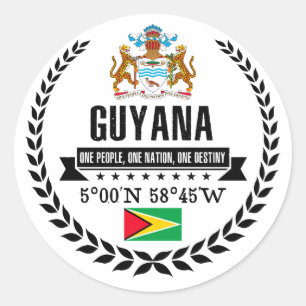 Guyana Runder Aufkleber