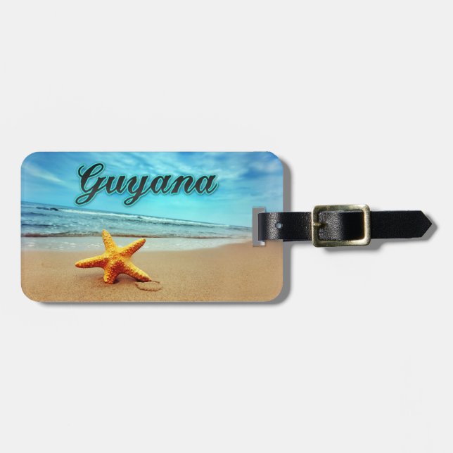 Guyana-Seestern Gepäckanhänger (Vorderseite horizontal)