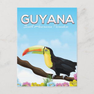 Guyana Südamerikanisches Paradies Reiseplakat Postkarte