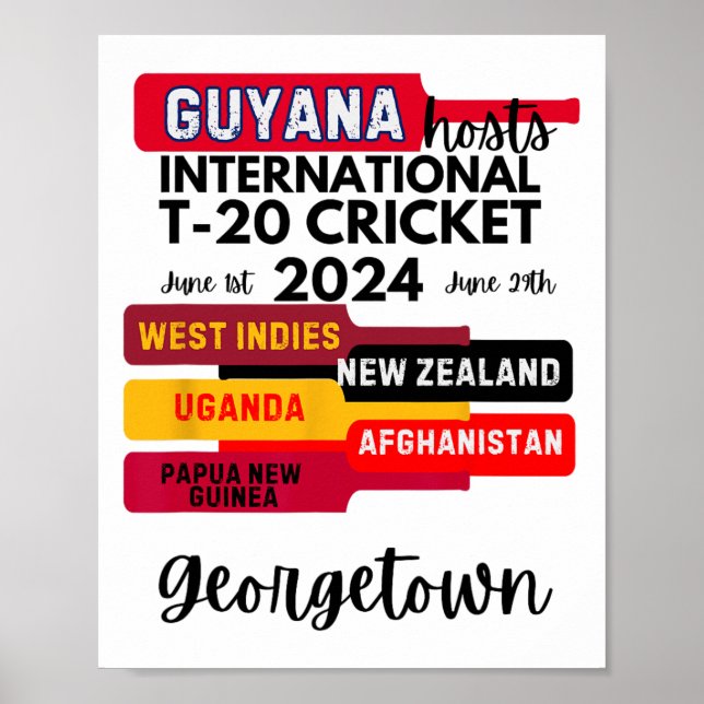 Guyana T-20 International Cricket  Poster (Vorne)