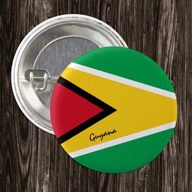 Guyana-Taste, patriotische Guyana-Flaggenmode Button (Von Creator hochgeladen)