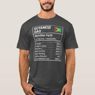 Guyana Vater Nutrition Facts Proud Guyana T-Shirt