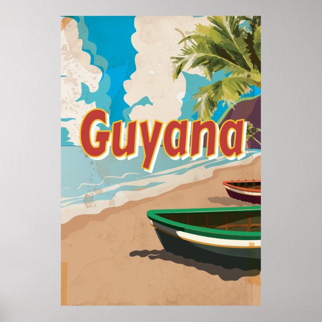 Guyana Vintager Urlaub Poster (Vorne)