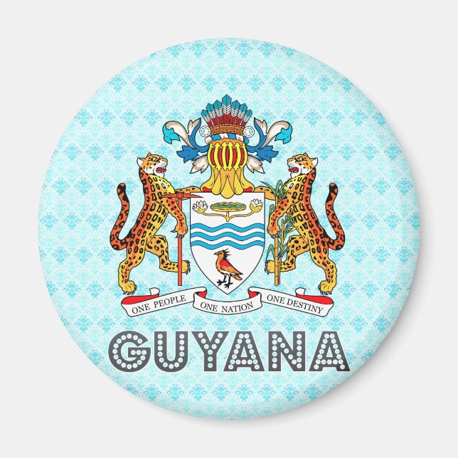 Guyana-Wappen Magnet (Vorne)