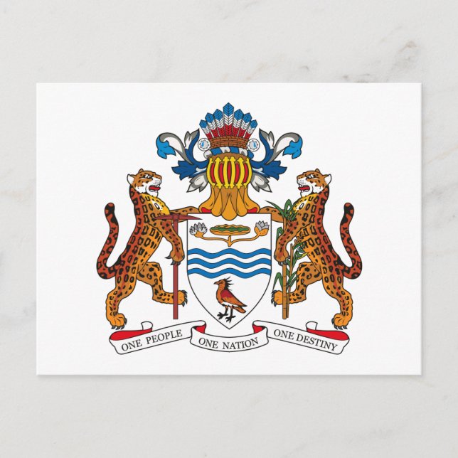 Guyana-Wappen Postkarte (Vorderseite)