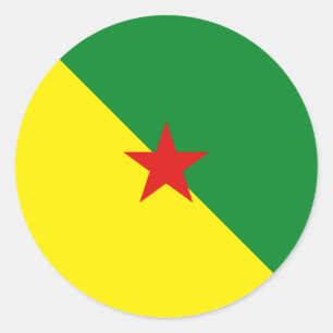 Guyane Fisheye Flag-Aufkleber Runder Aufkleber