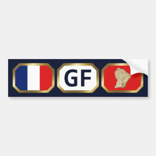 Guyane Flagge Karte Code Aufkleber Autoaufkleber