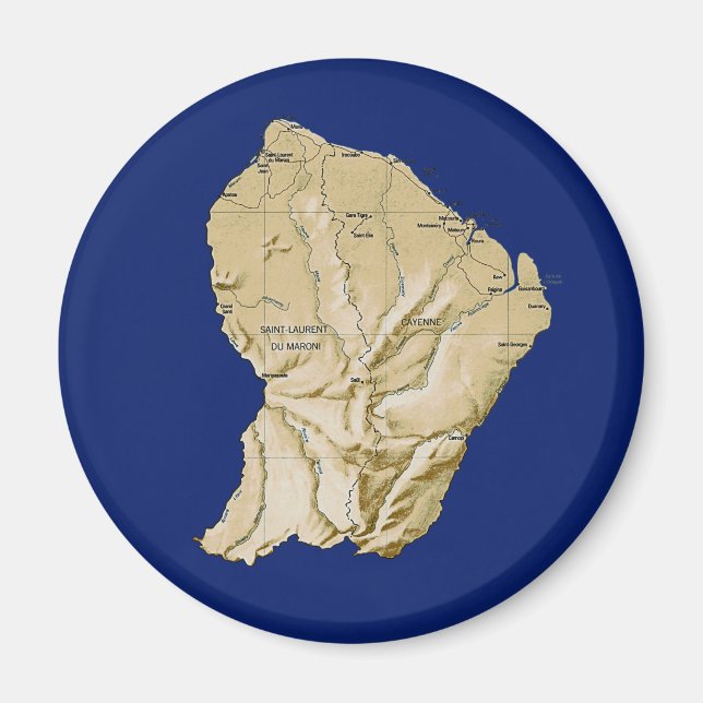 Guyane Map Magnet (Vorne)