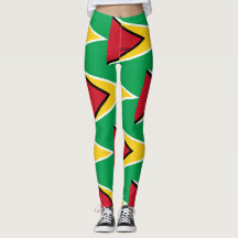 "Guyanese Glory: Flag-Inspired Custom Leggings"