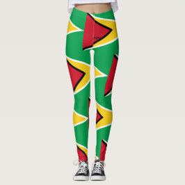 "Guyanese Glory: Flag-Inspired Custom Leggings" Leggings