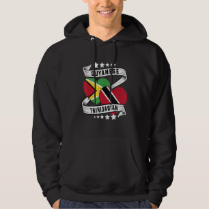 Guyanese und Trini halb Trinidad halb Guyana-Flag Hoodie