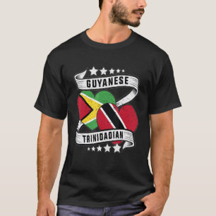Guyanese und Trini halb Trinidad halb Guyana-Flag T-Shirt