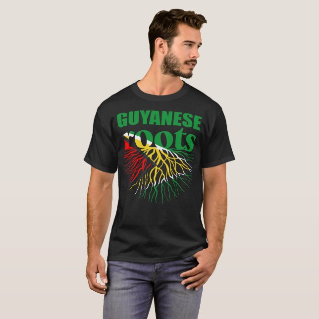 Guyanese wurzelt Land-stolzes Geschenk-T-Shirt T-Shirt (Vorne ganz)