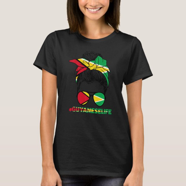 Guyaneselife Guyana-Flagge T-Shirt (Vorderseite)
