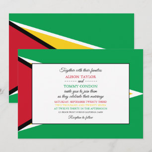 Guyanische Flagge, Flagge von Guyana Hochzeit Einladung