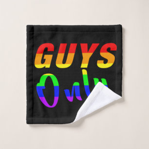 Guys only Black Waschlappen