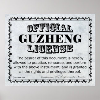 Guzheng-Lizenz Poster
