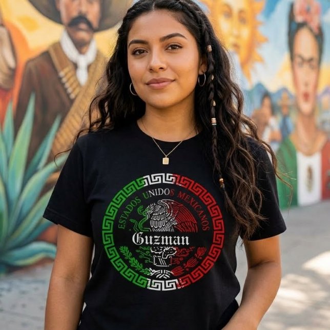 Guzman Nachname mexico Emblem Shirt (Guzman Last name T-shirt)