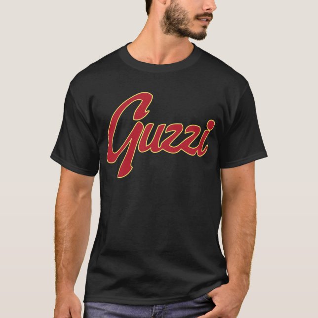 Guzzi klassisches Stich-Skript T-Shirt (Vorderseite)