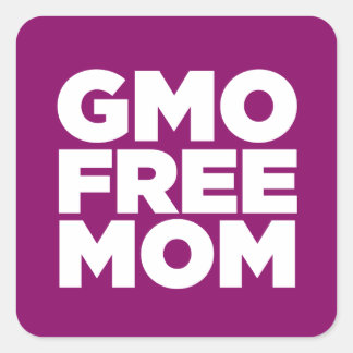 GVO-freie MAMA (LILA) Quadratischer Aufkleber