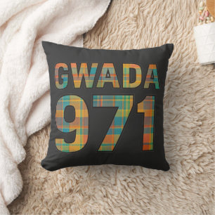 GWADA 971 Madras Vibrant – Guadeloupe Stolz Kissen