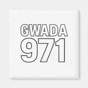 GWADA 971 Stolz auf Guadeloupe im urbanen Stil Magnet