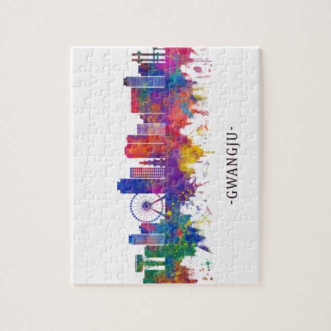 Gwangju Südkorea Skyline Puzzle (Vertikal)