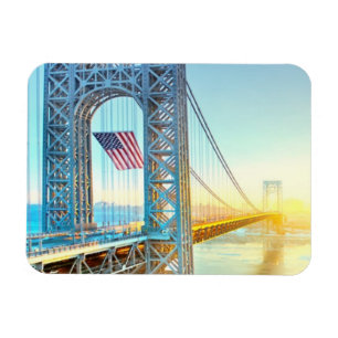GWB verbindet Fort Lee NJ und Manhattan NYPlus Magnet
