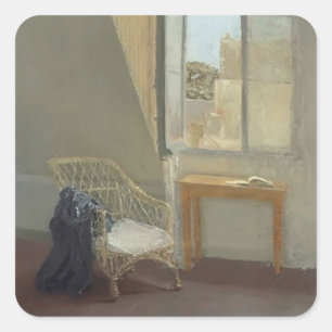Gwen John - A Corner of the Artist's Room in Paris Quadratischer Aufkleber