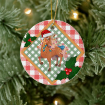 Gwenhwyer Holiday Kariert Ornament