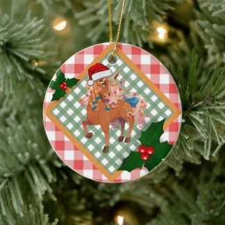 Gwenhwyer Holiday Kariert Ornament