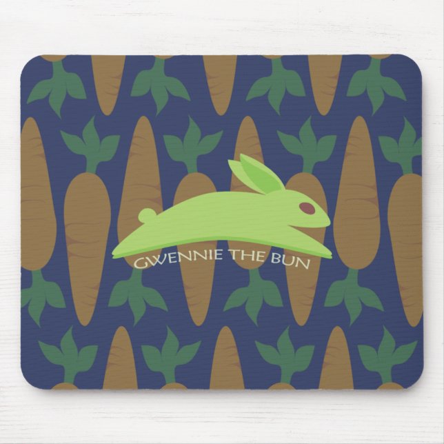 Gwennie The Bun Carrot Night Mousepad (Vorne)