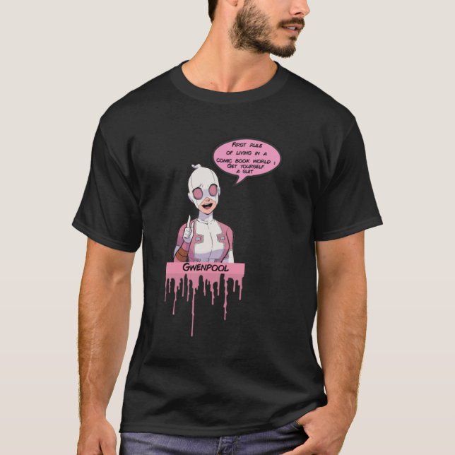 gwenpool erste Regel - tropfrosa T-Shirt (Vorderseite)