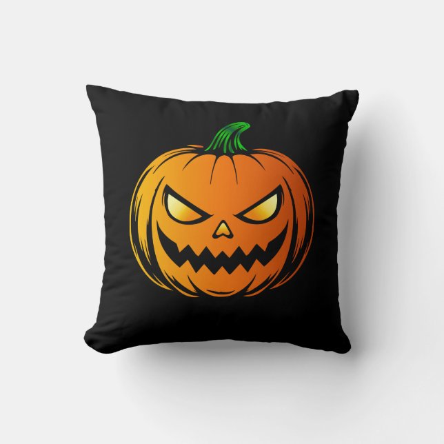 Gwer Pumpkin Horror Face - Halloween Kissen (Vorderseite)