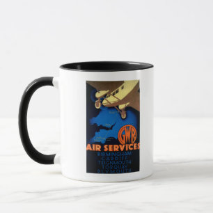 GWR Air Services Vintage Poster Europa Tasse
