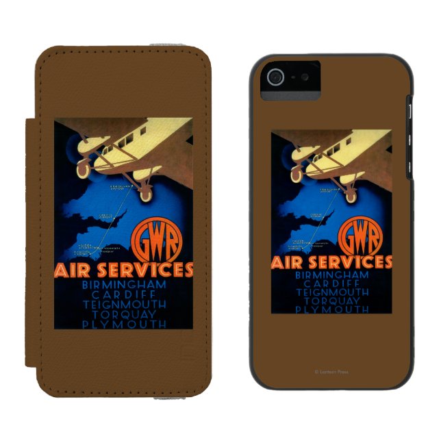 GWR Fluglinienverkehre Vintages PosterEurope Incipio iPhone Geldbeutel-Hülle (Seite an Seite)