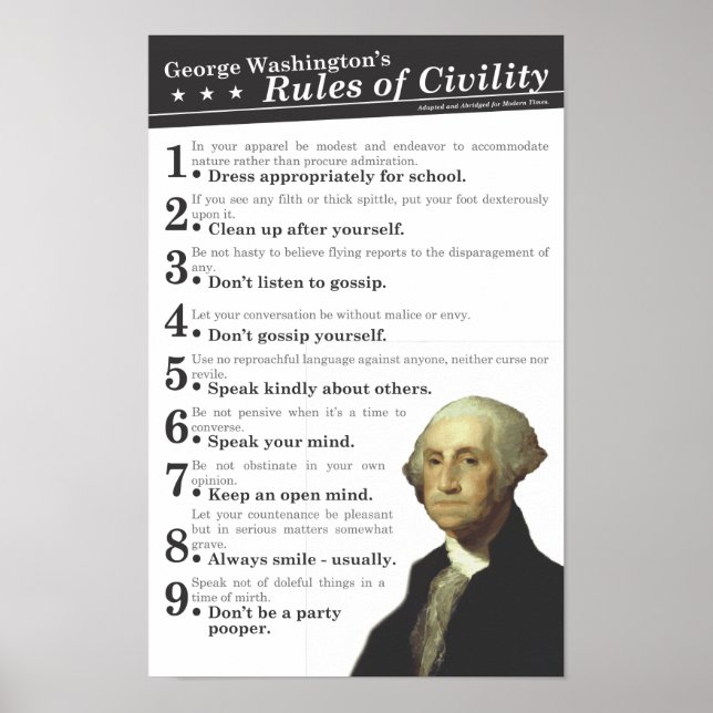 GW's Rules of Civility Poster (Vorne)