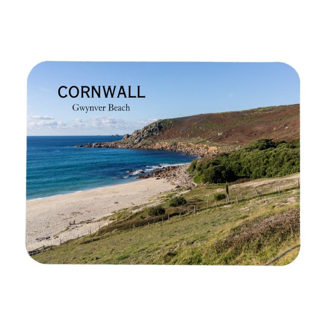 Gwynver Strand in Cornwall, England  Magnet (Horizontal)